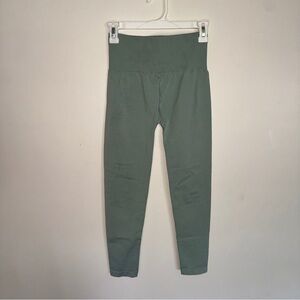 New NVGTN Sage Green Teal Seamless Contour Leggings Medium